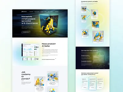 AiSeller - Landing page of platform for e-commerce sellers after effects ai animation app design desktop e commerce figma graphic design landing page machine learning marketplace motion design motion graphics sales sell trade ui ux