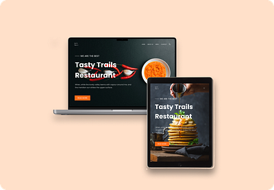 Tasty Trails Restaurant Landing page design figma landing page ui uidesign ux web page