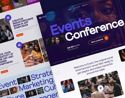 Event Conference Website booking app conference website ecommerce event app event apps event booking event concert event conference website event homepage event landing page event website events events booking exhibition website exploration landing page ticket booking ticket booking app typography website event