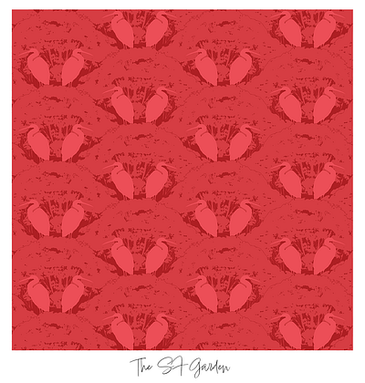 21.2 brids pattern design red san francisco japanese garden trees