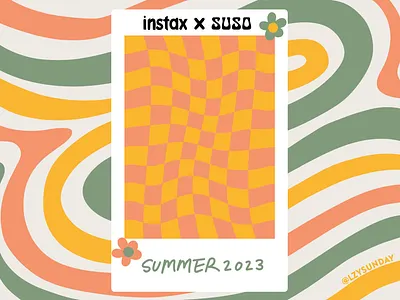 Suso Skate x Instax Mural Design design illustrator instax mural design muralist murals murals of instagram retro