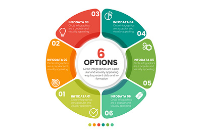 6 Option Infographic 3d branding graphic design logo ui