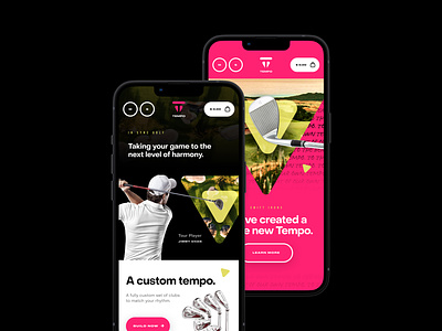 Tempo Golf Mobile app design ecommerce golf grid grid layout interface mobile mockup sports ui ux web design