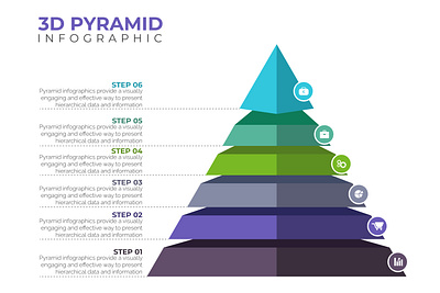 3D Pyramid Infographic 3d branding graphic design logo motion graphics ui