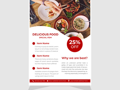 Delicious Food। Restaurant Flyer. dattazone delicious food design flyer food flyer food manu graphic design restaurant restaurant flyer restaurant food social media post vector