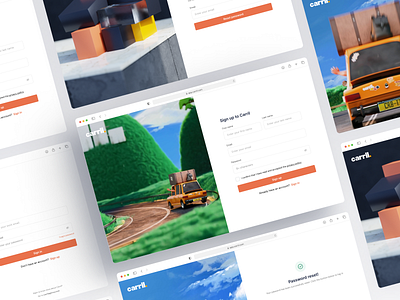 Carril: Sign up screen branding onboarding sign up ui ux