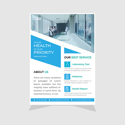 Medical Flyer commercial flyer corporate flyer dattazone dental design flyer flyer design graphic design medical flyer print flyer print template vector