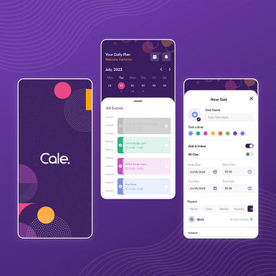 Cale - Daily Task Reminder design illustration ui ux