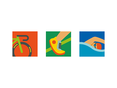 Triathlon icons bike icon illustration run sport swim triathlon
