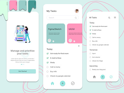 Task Management Mobile Application! app design illustration ui ux