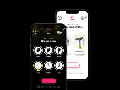 Tempo Golf Mobile 3 app design ecommerce golf grid grid layout interface mobile mockup sports sportsdesign ui ux web design