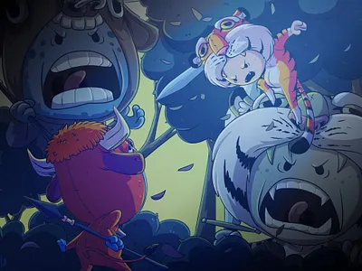 Kreepy Kritters NO.4 animal animals art artist cartoon character design design digital art digital illustration fight forest illustration