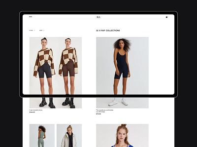 Catalog for AVA Clothes Store cart catalog checkout clean clothes design digital filter home product products shop store ui ux web