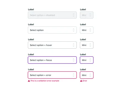 Design System Dropdown Menu/Selector with States component components custom design design system dropdown focus guide input menu product select selected selector state style ui ui design ux ux design