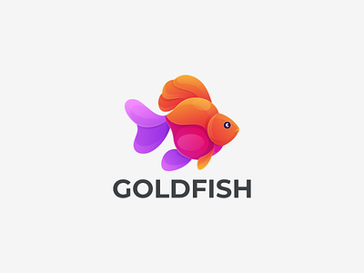Gold Fish app branding design gold fish coloring gold fish logo graphic design icon logo