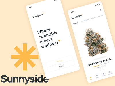 Sunnyside Cannabis Dispensary Mobile App Case Study app cannabis case study design dispensary hemp mobile sunnyside ui ui design ux ux design