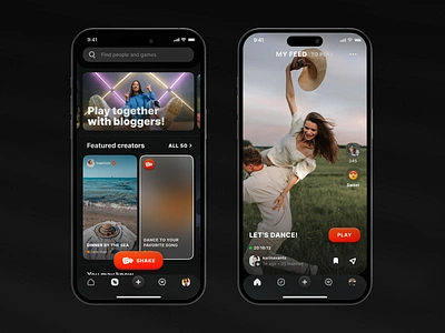 Happyō — Startup WrapUp Showcase app branding dark dark mode feed icons instagram interface ios mobile mobile app product profile social tabbar tiktok ui ux video video based