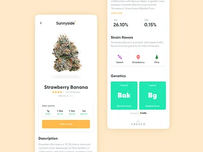 Sunnyside Cannabis Dispensary Mobile App Case Study app cannabis design dispensary hemp mobile sunnyside ui ui design ux ux design