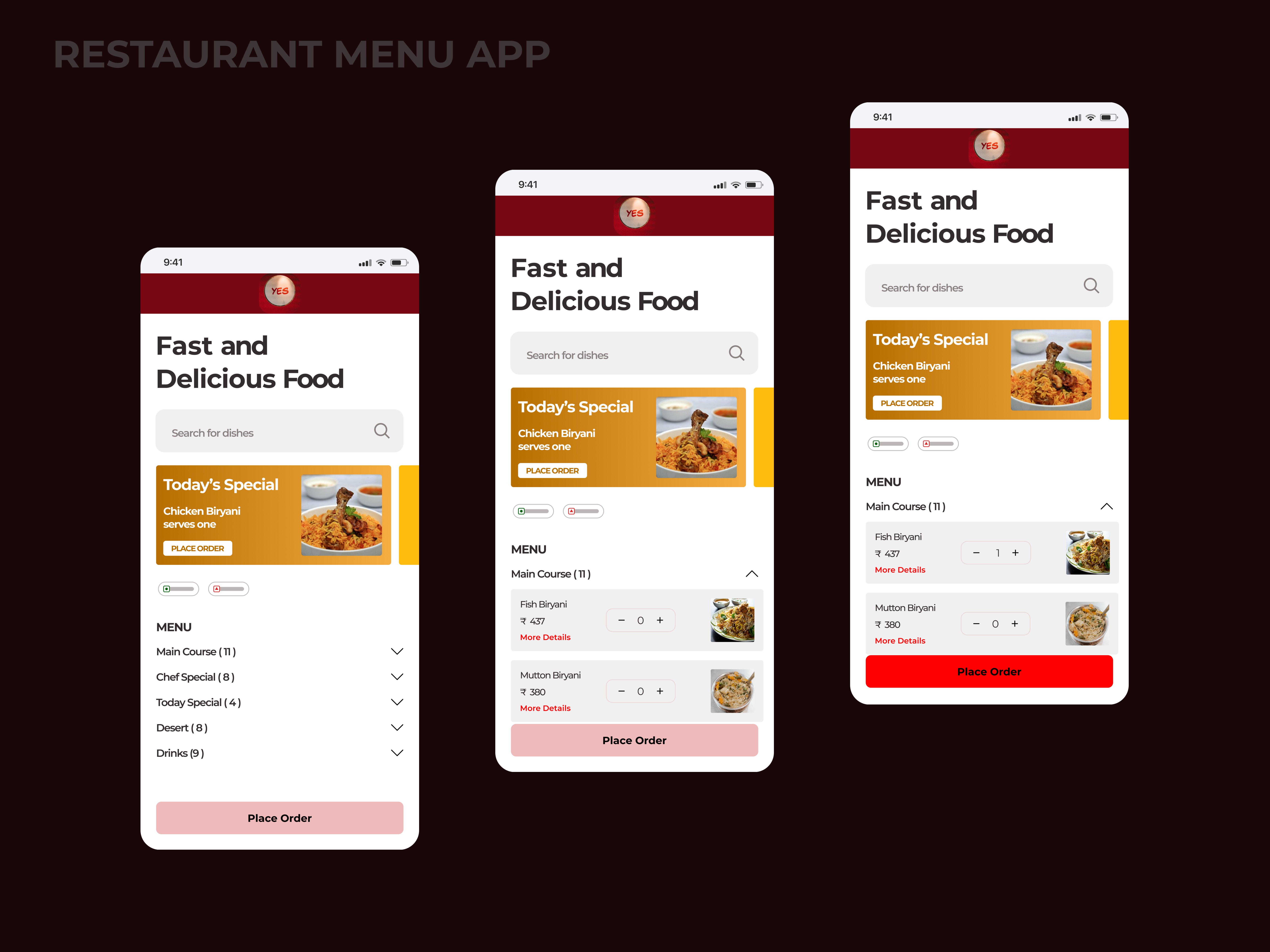 RESTAURANT MENU By Bhuvana B On Dribbble