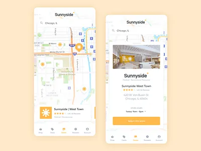 Sunnyside Cannabis Dispensary Mobile App Case Study app cannabis design dispensary hemp mobile sunnyside ui ui design ux ux design weed