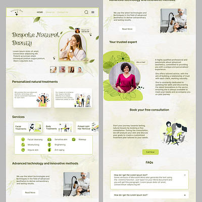 Skin Care Website Design cream website design figma salon website design skin care website design ui ui ux design ui ux website design web ui design website ui