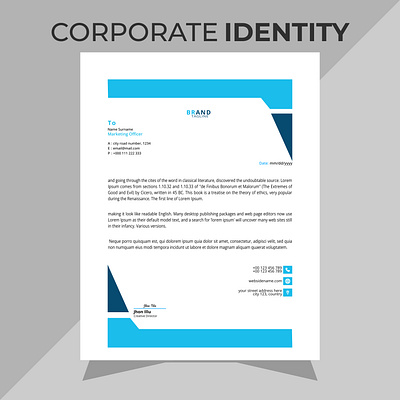 Corporate Letterhead. bisiness flyer branding commercial letterhead corporate corporate flyer corporate letterhead dattazone design flyer design graphic design letterhead vector