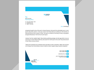 Corporate Letterhead. bisiness flyer branding commercial letterhead corporate corporate flyer corporate letterhead dattazone design flyer design graphic design letterhead vector