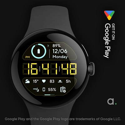 TACT THREE: Wear OS watch face amoledwatchfaces android wear galaxywatch google pixelwatch playstore watchface wearos
