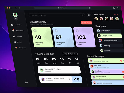 Task Management Dashboard admin dashboard ui management planning productivity saas software task board task management tasks user experience ux design webapp