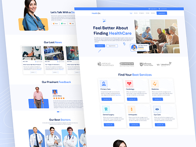 Health Care and Hospital Web Design 👩🏻‍⚕️ design doctor doctor web doctor website health heath care heath care web heath care website hospital hospital web hospital website popular ui design ui ux web web design website website design