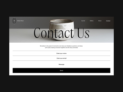 Artisan Store Contact Page clean contact contact page contact us creative design interaction design minimal modern ui ui design ui ux uiux user interface web web design web page webdesign website white space