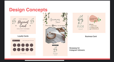 branding practice - social media visuals & interior concept branding color palette concept interior design jewelry social media