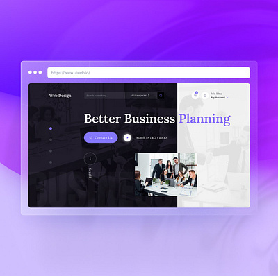 UiSection - Header header black header business landing page business site ui ui section ui ux web design