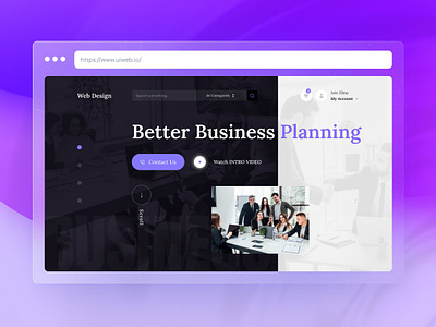 UiSection - Header header black header business landing page business site ui ui section ui ux web design