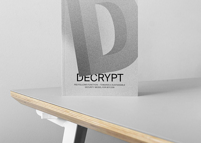 Sneak Peak of Decrypt, a Bitcoin Suisse publication bitcoin bitcoin suisse cover cover design crypto design editorial ethereum grain magazine minimal print publication