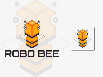Robot Logo. Robo Bee. Creative Logo logomark