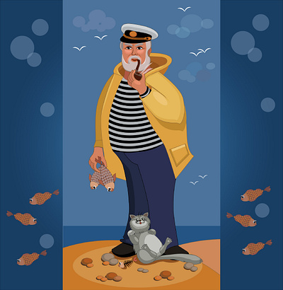 sailor illustration vector детская иллюстрация животные книжная иллюстрация