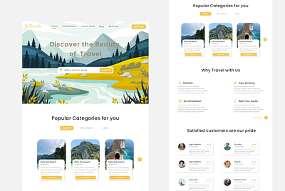 GoTravels- Travel Agency website branding design graphic design illustration logo mobile ui travel travel agency travel website typography ui ui design uiux ux ux design vector web design web ui website website design