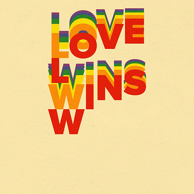 Love wins 2d 2d animation animation design lgbt lgbtq love love wins motion graphics rainbow vector