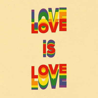 Love is love 2d 2d animation after effects animation lgbt lgbtq love love is love motion graphics pride queer rainbow vector