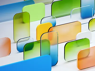 Glassy Layers 3d 3dart art cinema4d colorful design glass graphic design illustration render ui