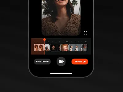 Happyō — Video Editor Screens dark editor interface ios mobile mobile app product product design share stories tik tok timeline tool ui ux video video app video editor