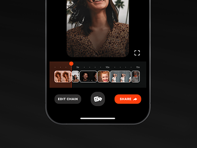 Happyō — Video Editor Screens dark editor interface ios mobile mobile app product product design share stories tik tok timeline tool ui ux video video app video editor