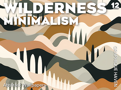 Abstract Wilderness Minimalism Seamless Pattern contrast design graphic design illustration