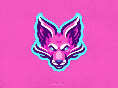 Fox branding design fox foxy mascot pink sport logo vector wolf