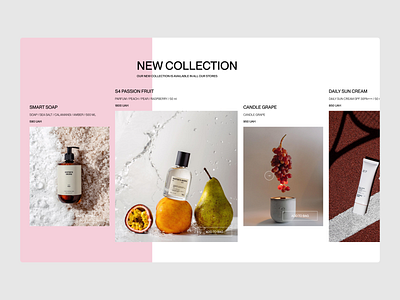 Sisters Aroma: New Collection Section beauty cosmetics design figma redesign skincare typography ui ux web design web site