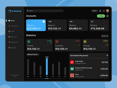 Banking Web App app banking app branding design logo ui ux web web app