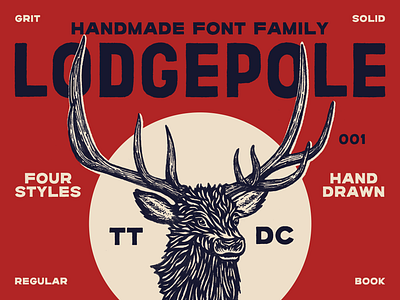 Lodgepole elk font hand lettering handmade headline illustration lettering nature san serif texture typography