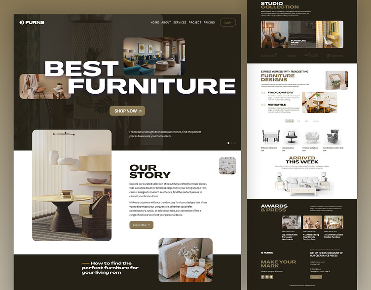 Furniture Ecommerce Website by Nure Alam Jabin on Dribbble