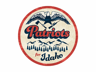 Patriots for Idaho Seal Logo branding design graphic design illustration logo typography vector
